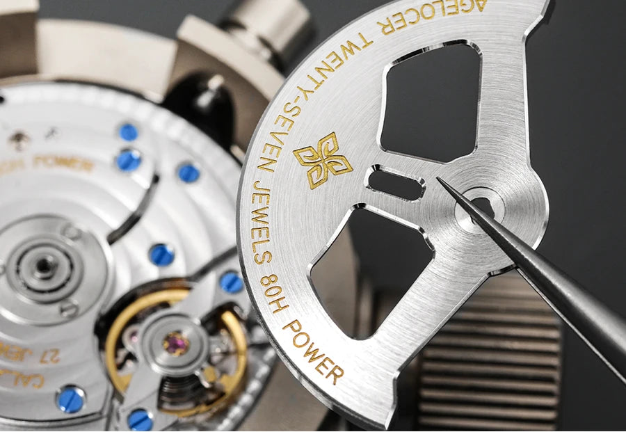 AGELOCER Original World Time Watch Men's Luxury Business Formal Automatic Mechanical Watch Birthday Gift for Men