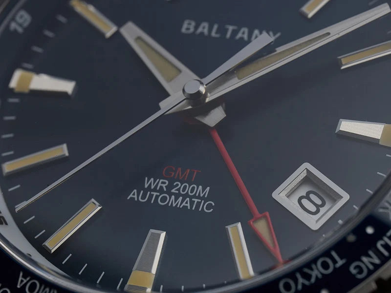 Baltany 2025 New Nh34 Gmt Men's Mechanical Watch 40Mm Sapphire Luminous C3 Stainless Steel Waterproof Sports 20Bar Watches for M