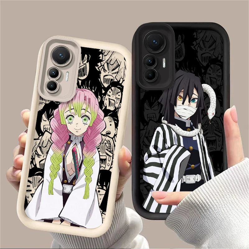 Anime Demon Slayer Creative Silicone Case for Xiaomi Poco F7 F6 F5 F4 F3 M5s C65 C75 C71 X7 X6 X5 X4 GT X3 NFC M7 M6 Pro 4G 5G