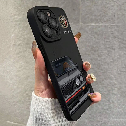 Case For iPhone 14 13 15 16 17 Pro Max Air 16E 11 12 8 7 15 16 Plus SE2 Stylish Car Pattern Shockproof Soft Back Cover