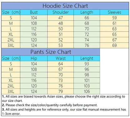 2025 Hot Sale Women's Tracksuit Hooded Sweatshirts Black Sweatpants Urban Casual Fashion Sportswear Cute Pattern Print Hoodies