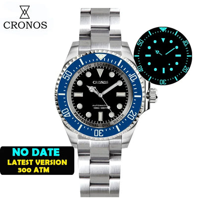 Cronos L6009M Diver Watch Waterproof NH35 Automatic Mechanical Sapphire Crystal Luminous 44mm Luxury Wristwatch