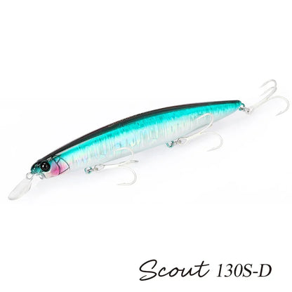 Sinking Minnow Fishing Lure SCOUT 130mm 24g Long Casting Seabass Flounder Artificial Large Sea Fishing Hard Baits