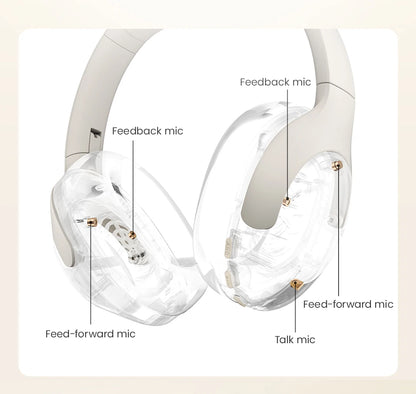 HAYLOU S30 ANC Headphones  Wireless Bluetooth 5.4 Hi-Res Headsets 43dB Adaptive Noise Cancelling Earphones 40mm Driver 80H