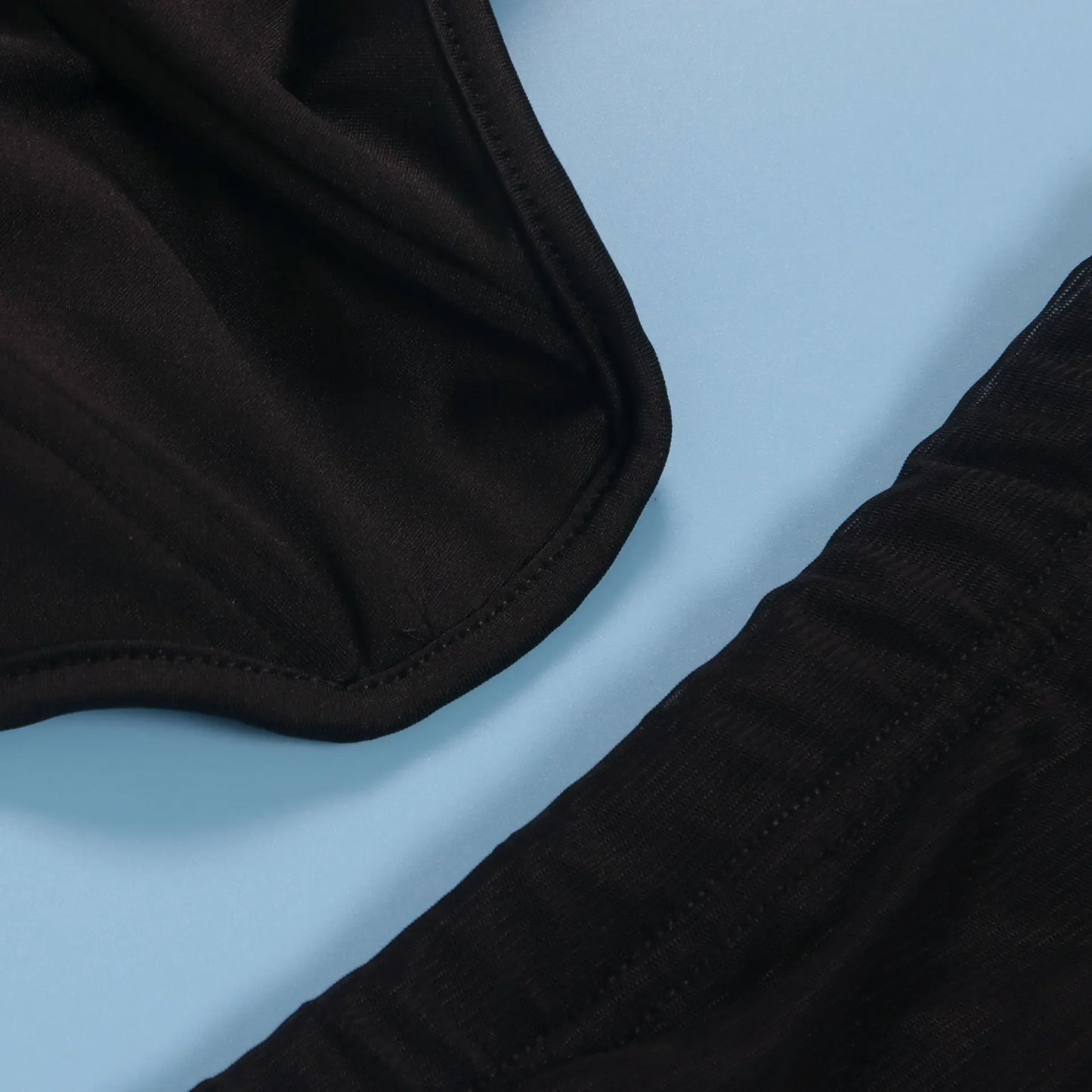 Slimming Mesh Splice Bum Covering Visibility Elastic Off-Shoulder 2-Piece Set European And American Style