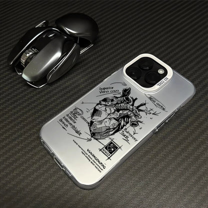Creative Cardiovascular model Heart Medical Phone Case For iPhone 15 Pro Max 11 12 13 14 16 Pro XS XR 7 8 Plus Anti-drop Cover