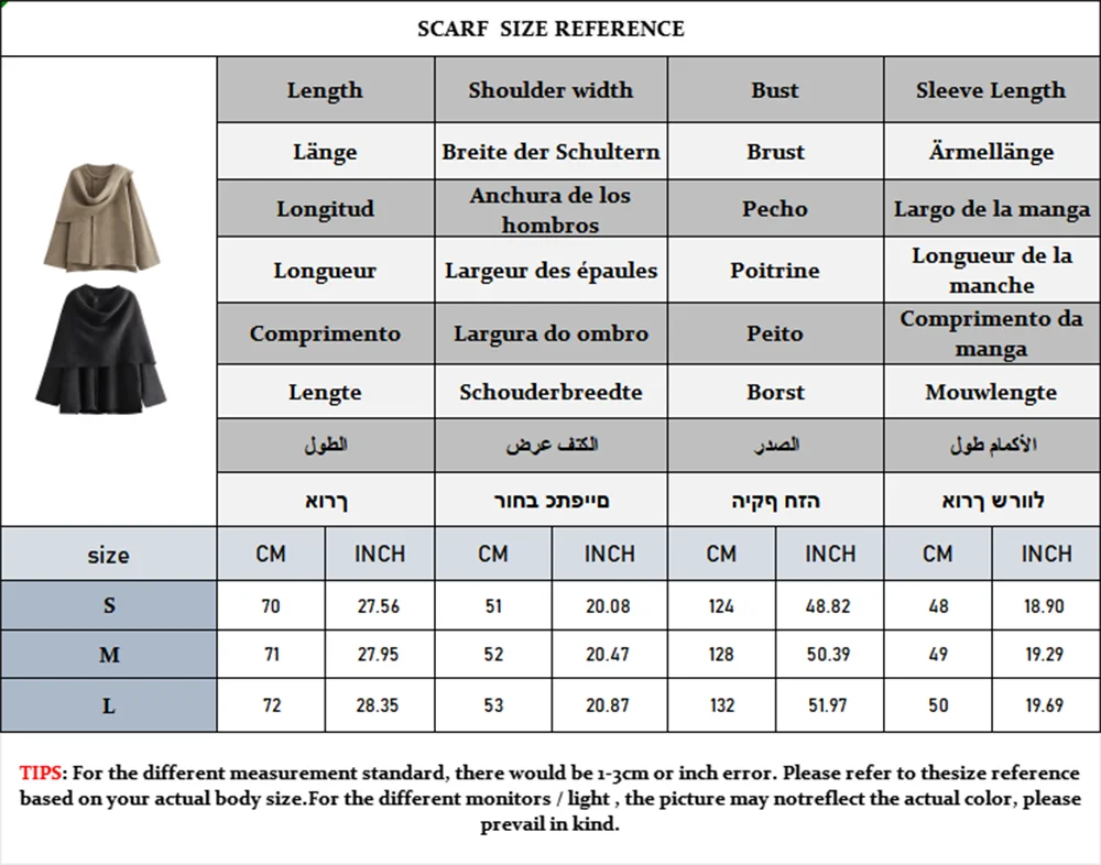 TRAF Women's Fashion Fall and Winter Comfortable Casual Commuter Coat Knitted Loose Warm Coat Asymmetric Elegant Split Jacket