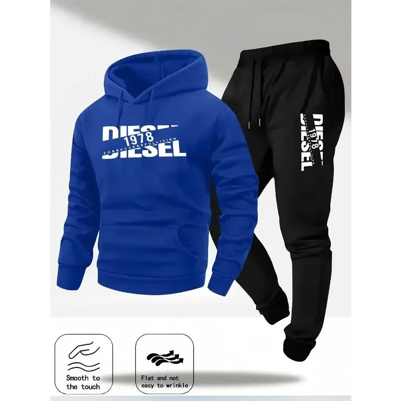Conjunto de moletom sportswear fashion sports hooded sweatshirt casual sweatshirt and pants two in one