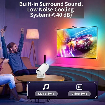 Portable Streaming Projector With USB C Fast Charging Highly Definition Display Wireless Screen Presentation