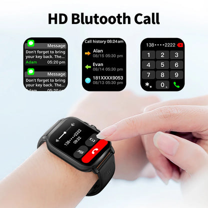 KUMI KU7 Meta 2.01″ High-definition Screen Smart Watch Bluetooth Call Heart Rate Measurement Oximetry Offline Intelligent Voice