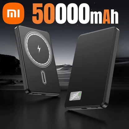 500000mAh Portable Magnetic Wireless Power Bank PD22.5W Fast Charging External Battery for Magsafe For iPhone Samsung
