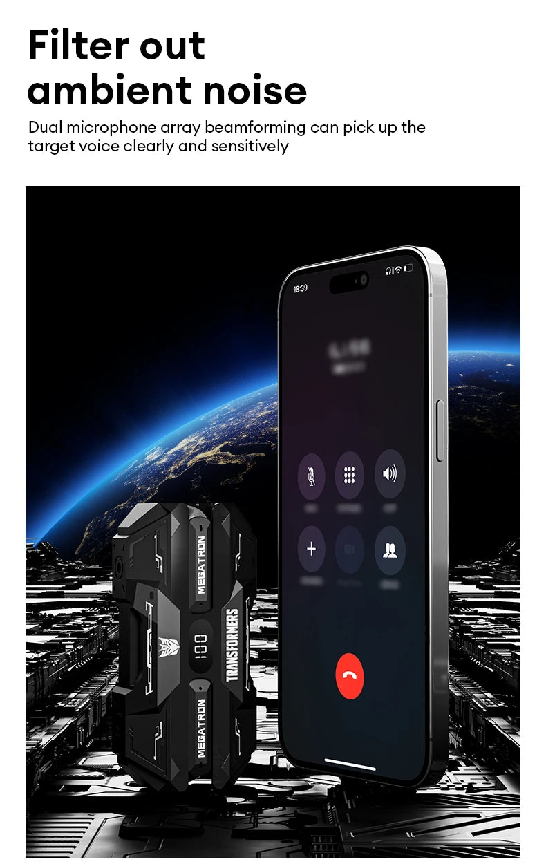 Bluetooth V5.4 Earphones Real-time Translation With AI Chat Headphones Meeting Recording Earbuds