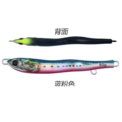JIg Lure Fishing Anglers Glow Jig 3D Print Treble Hook Speed Falling 40g60g80g Metal Hard Bait Jigging Pesca Bait