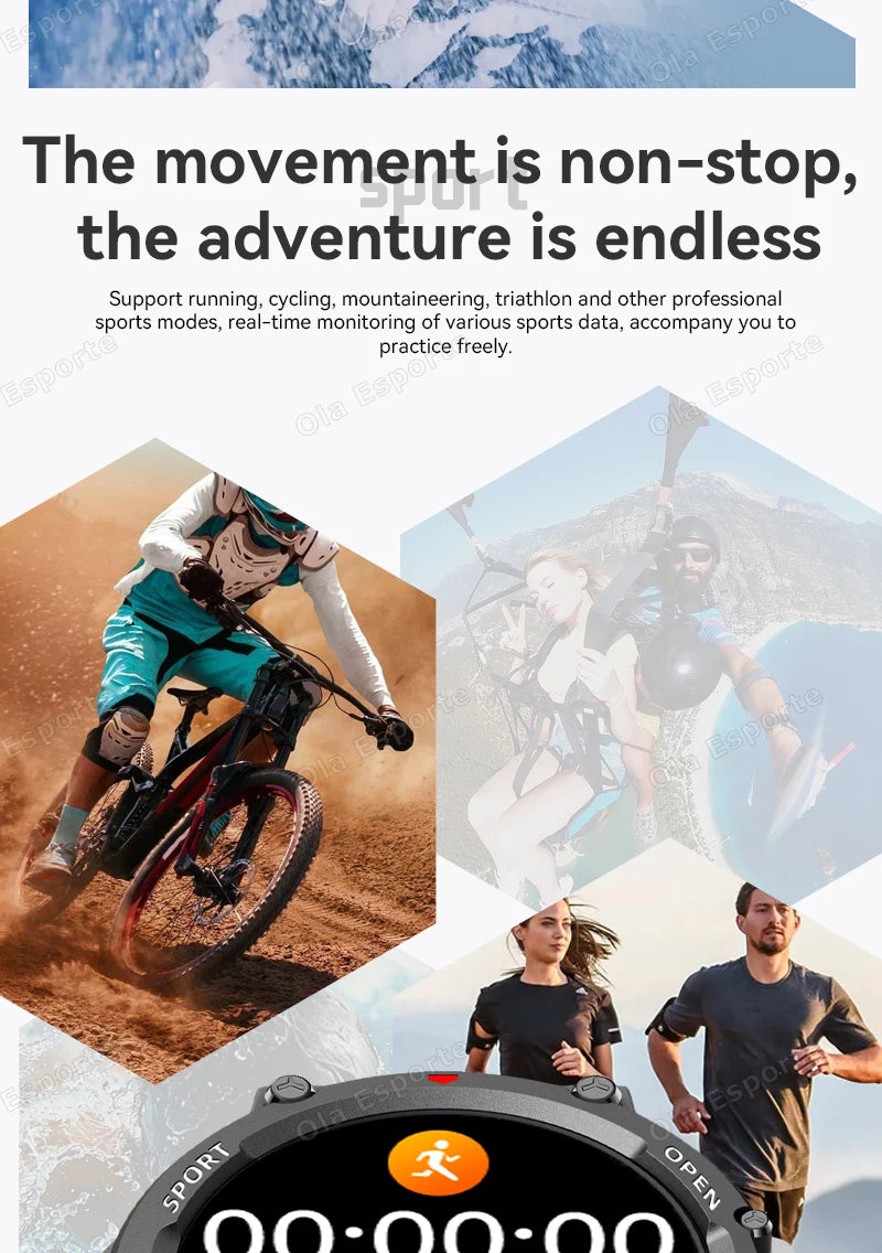 T-REX 3 Ultra Outdoor Military NFC Smart Watch Men GPS trackr Bluetooth Call Health Monitor Sports Smartwatch For Amazfit