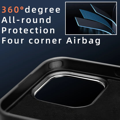 Magnetic Real Forged Carbon Fiber Case For iPhone 17 17Air 17Pro 16 15 14 13 12 11 Pro Max with MagSafe and Metal Lens / Buttons