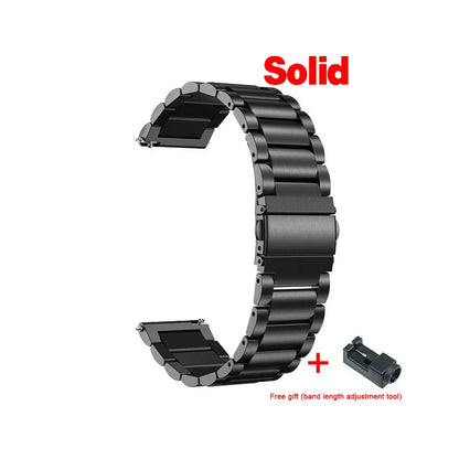 WatchBand For Amazfit Active/GTS 2/3/4 Mini Strap GTR 2/3/4 42 47mm stainless steel Bracelet For Amazfit Bip 3 5 Band