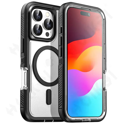 Case For iPhone 17 16 15 14 13 12 11 Pro XR Max Plus Heavy Duty Shockproof Anti-Scratch Rugged Protective with Kickstand Cover