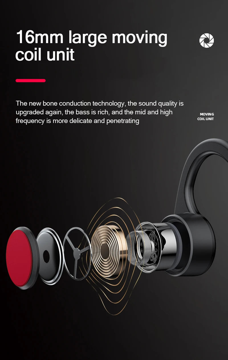 Lenovo X3 Pro Bone Conduction Headphone Bluetooth 5.3 Wireless Headset Waterproof Ear Hook Sports Earphones With Mic