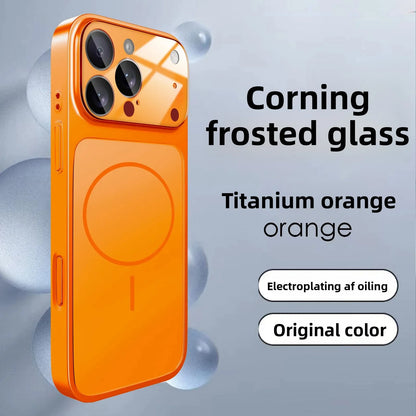 Original Phone Colour AG Case For iPhone 17 Pro Max 17Air 16 15 14 13 For MagSafe Nano Frosted Glass Lens Camera Protect Cover