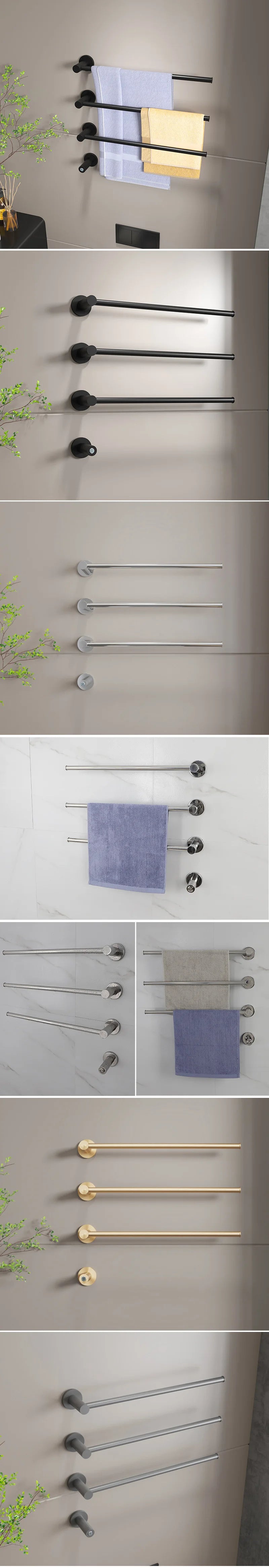 Brushed Gold Electric Heated Towel Rail Stainless Steel Towel Dryer Hidden Cable Electric Towel Rack Towel Radiator Towel Warmer