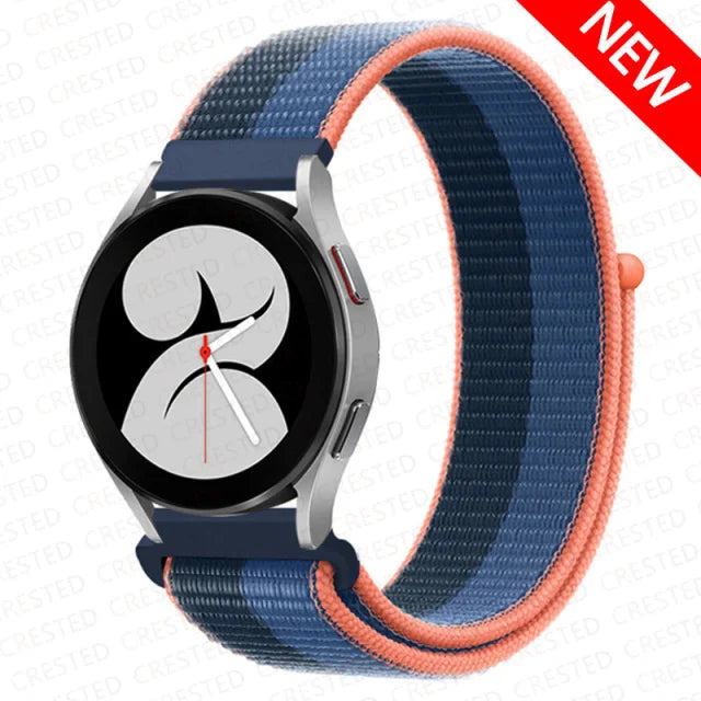 Nylon Loop Band For Samsung Galaxy Watch 6 4 7 classic/5 Pro/active 2/Gear S3 20mm/22mm Bracelet Huawei watch GT 2e 3 pro strap