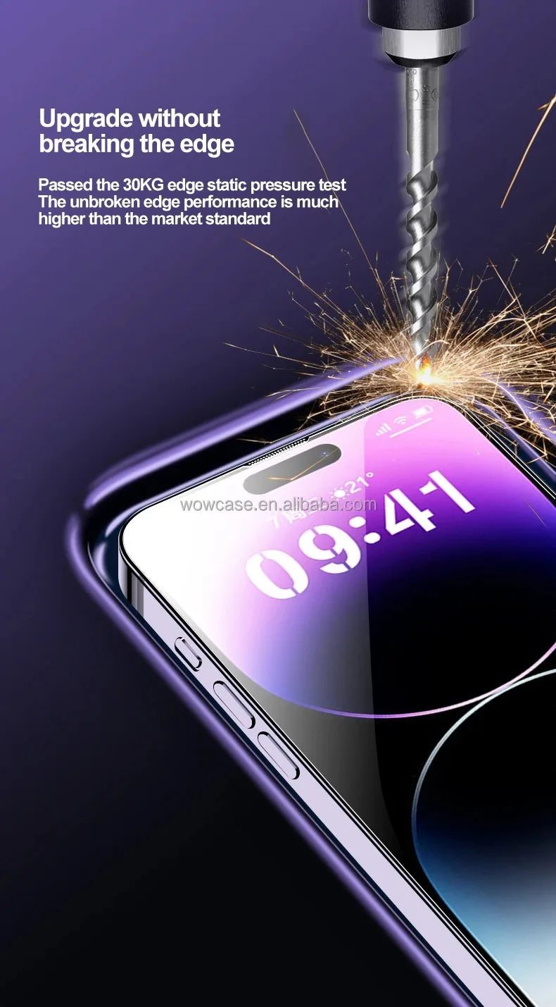 2PCS For IPhone 17 16 15 14 13 12 11 Plus ProMax XS XsMax XR Anti Peeping Film HD Tempered Glass Dust Free Install Box Protector