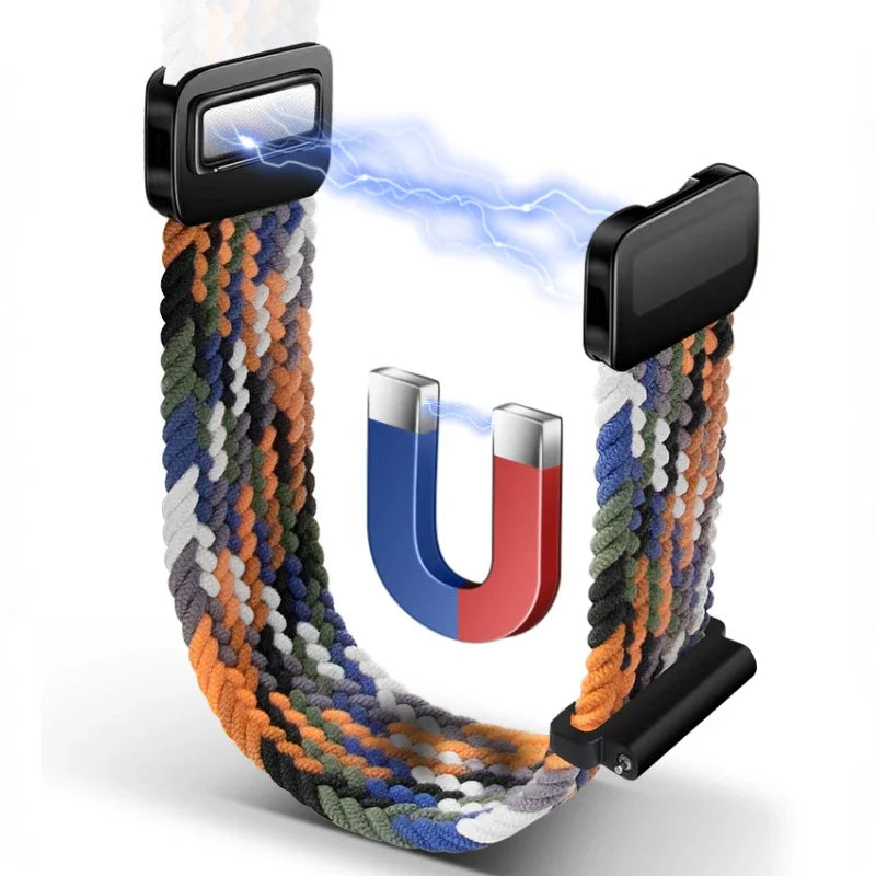 Watch Strap For Huami Amazfit Balance 2 Band GTR 4 2 2E GTR3 Pro/GTS 4/3/2 mini/Bip 3 6 U S Braided Magnetic Bracelet