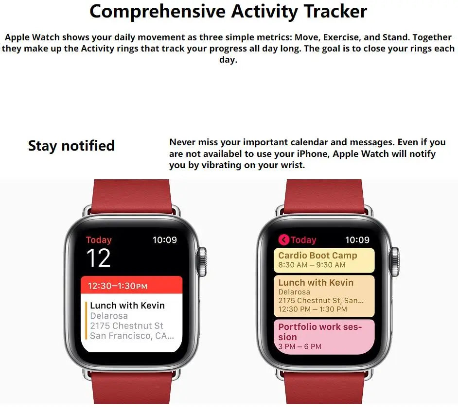 Original Apple Watch Series 4 Smartwatch 40MM/44MM GPS Aluminum with Sport Band