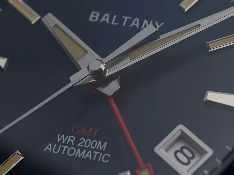 Baltany 2025 New Nh34 Gmt Men's Mechanical Watch 40Mm Sapphire Luminous C3 Stainless Steel Waterproof Sports 20Bar Watches for M