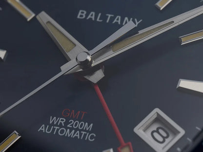 Baltany 2025 New Nh34 Gmt Men's Mechanical Watch 40Mm Sapphire Luminous C3 Stainless Steel Waterproof Sports 20Bar Watches for M