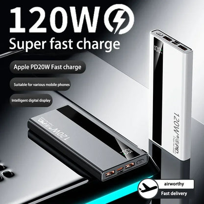 Xiaomi 500000mAh High Capacity 120W Power Bank Super Fast Charging Power Bank Portable Battery Charger For iPhone Samsung Huawei