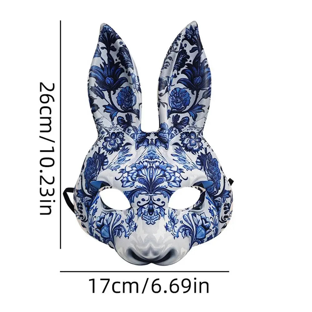 Masquerade Masque for Women Creative Halloween Half Face Bunny Masque Cosplay Costume Supplies Facial Cover for Easter Decor