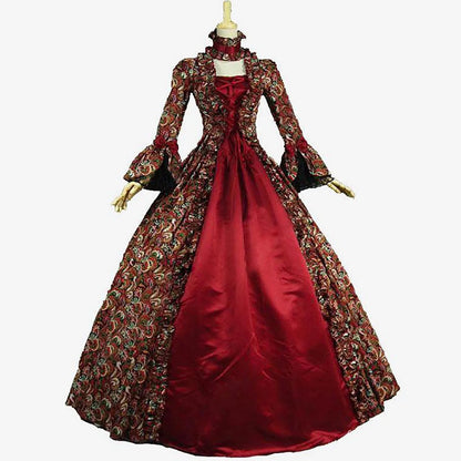 Renaissance 18th Century Baroque Rococo Dresses Victorian Masquerade Gowns Historical Theater Clothing Halloween Christmas