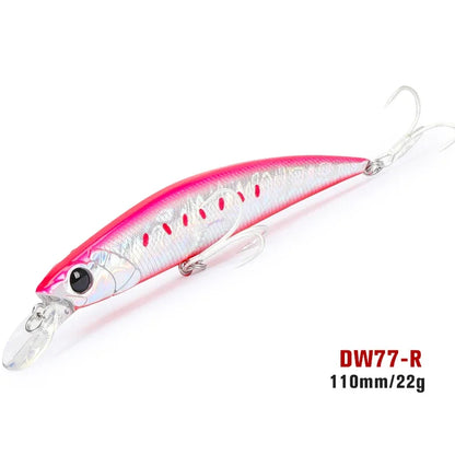 Sinking Minnow 110S DW77 110mm 22g Long Casting Fishing Lure Large Trout Seabass Sea Fishing Hard bait