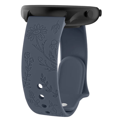 Flower Engraved Strap For Amazfit GTS/2/2e/3/4 GTS2 Mini/GTR 4/3/Pro/47mm/GTR2/2e/stratos 2/3/Bip Lite Band Bracelet