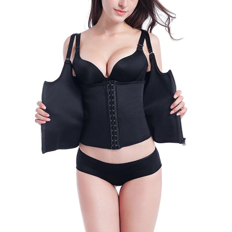 Corset Zipper Vest Body Shaper Cincher Shapewear Slimming Belt Sports Girdle Neoprene Sauna Tank Top
