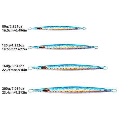 Metal Sea Fishing Jig Lure 200g 160g 100g 80g Switch Fast Sinking Metal Jig Jigging Bait