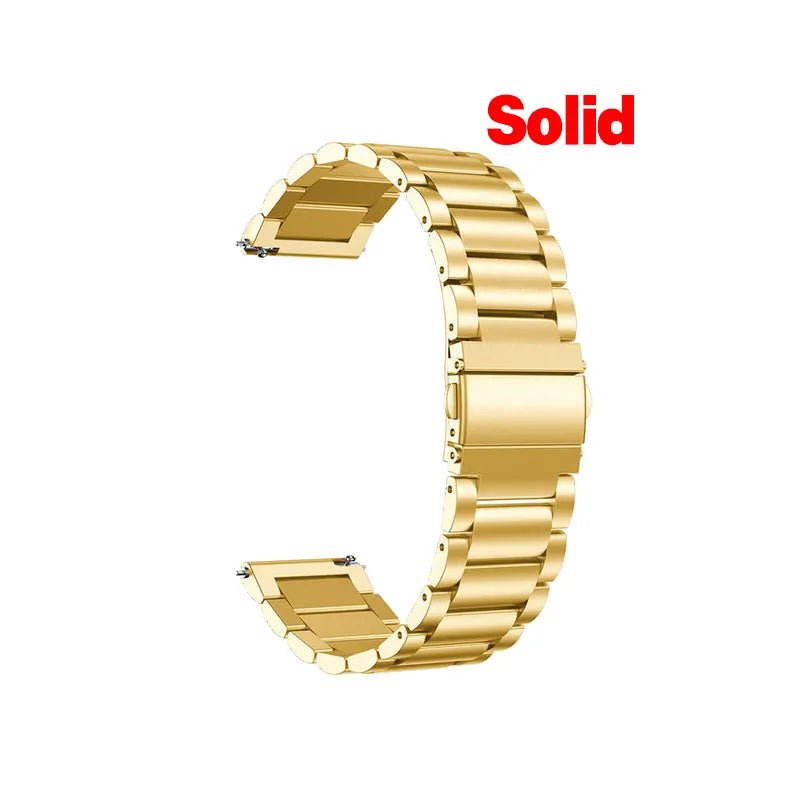 WatchBand For Amazfit Active/GTS 2/3/4 Mini Strap GTR 2/3/4 42 47mm stainless steel Bracelet For Amazfit Bip 3 5 Band