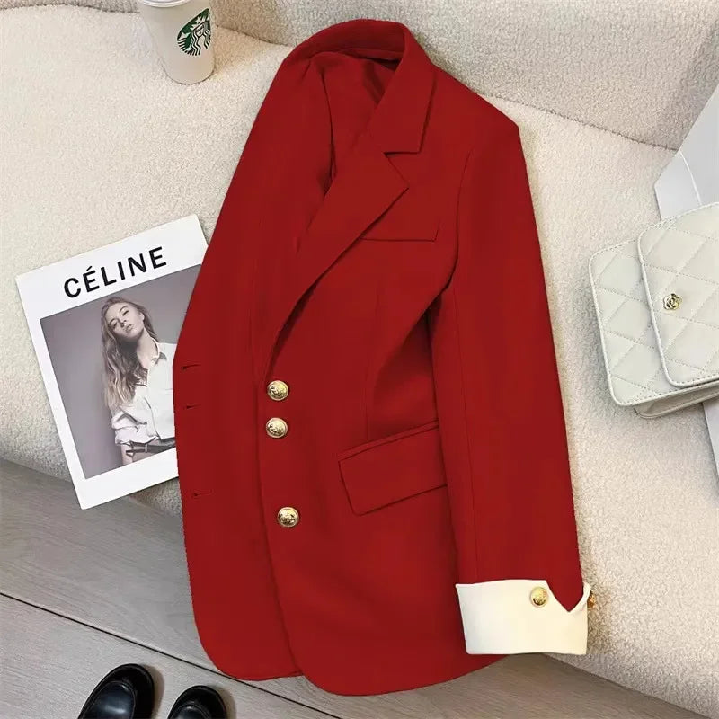 New Women Suit Coat Elegant Sports Casual Blazer Korean Fashion Jacket Spring Autumn 12 Color Office Ladies Clothing Basic Coat