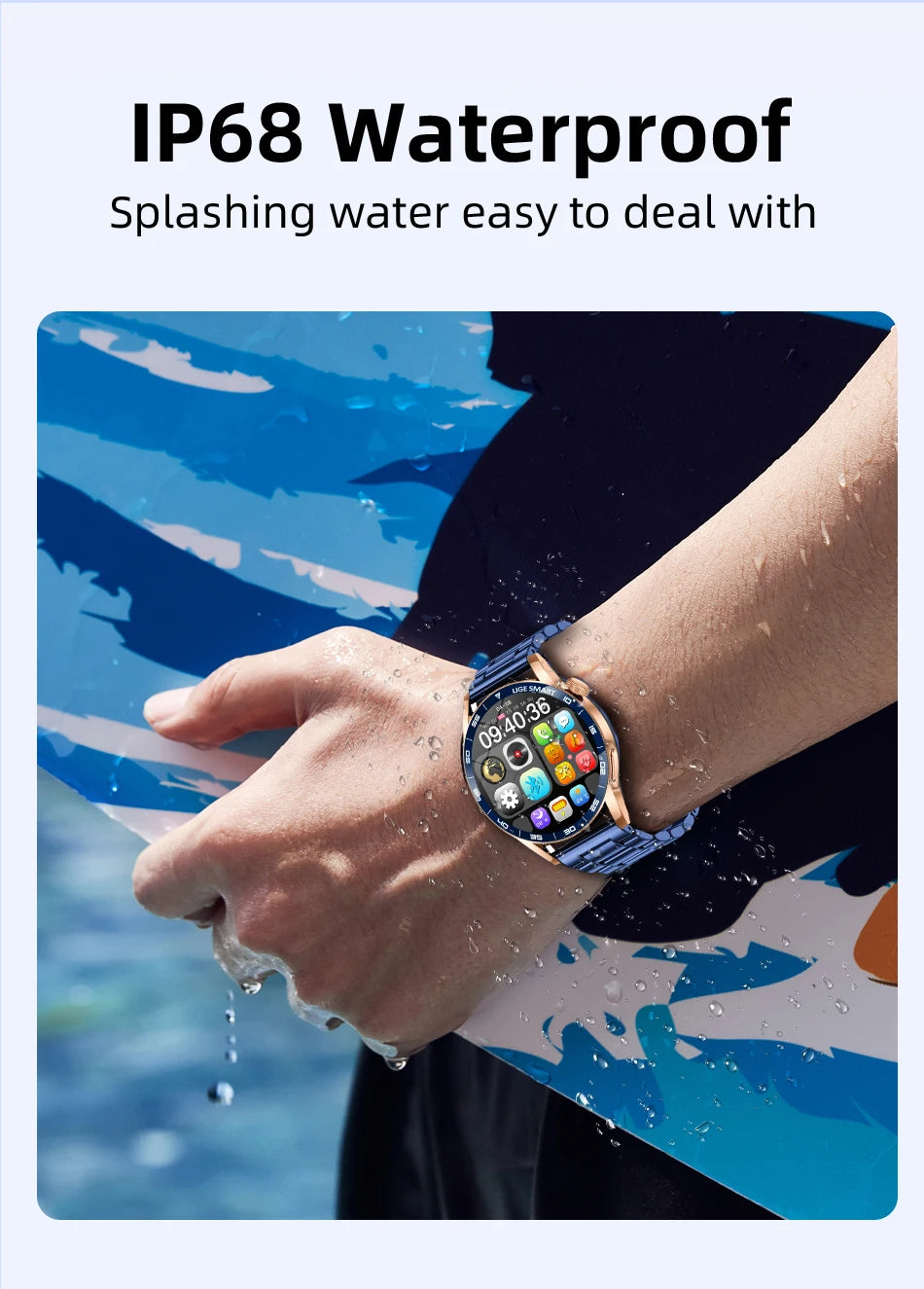 LIGE 2025 New Smartwatch Men For Android iOS Phone 1.38" HD Bluetooth Call Heart Rate Monitor Waterproof Sport Smart Watch Women