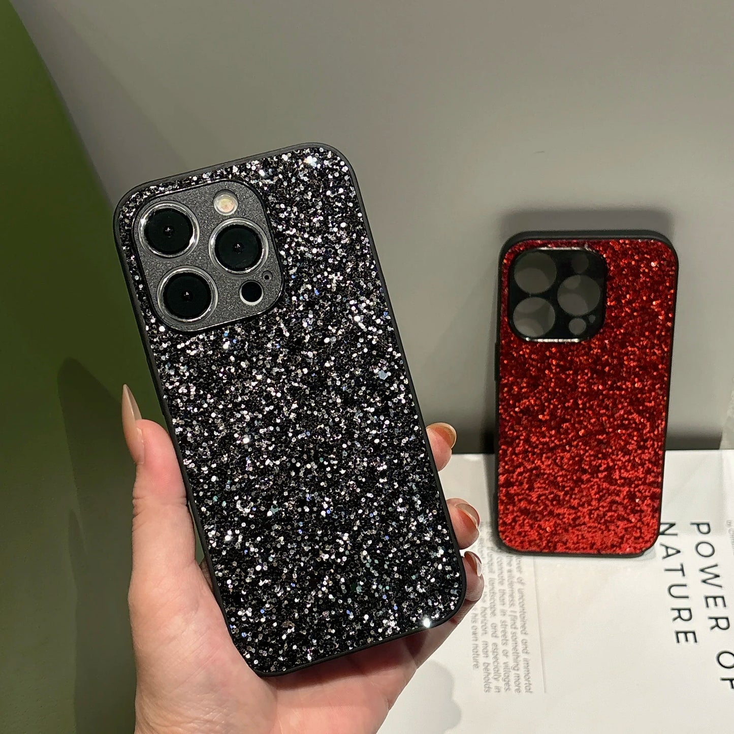 Luxury Glitter Full Coverage Flash Drill Soft Phone Case for iphone 17 16 15 14 13 12 11 Pro Max 7 8 Plus 16E 17Air Shell