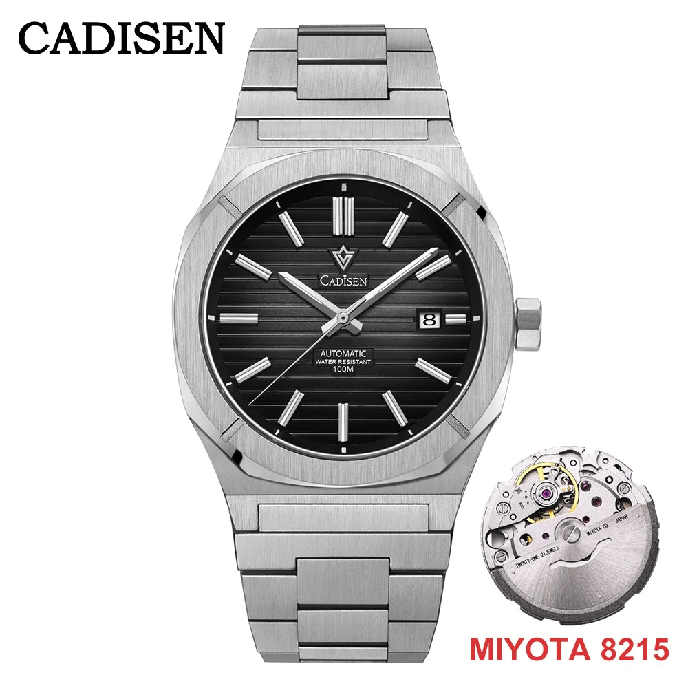 CADISEN Diver Watch Retro Luxury Sapphire MIYOTA 8215 German Designer Men Automatic Mechanical Watches 10Bar Waterproof Luminous