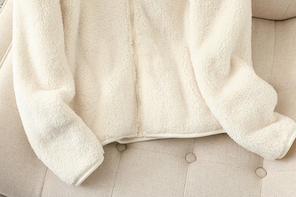 Women's Fleece Coat Winter Warm Thicken Jacket Two-Sided Wear Double-Sided Velvet Coral Fleece Coats Polar Fleece Jackets