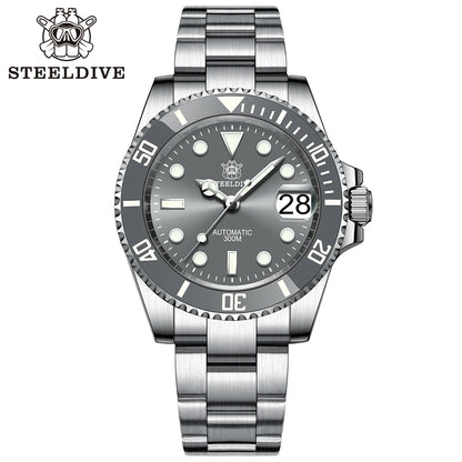 STEELDIVE SD1953 Water Ghost Ceramic Bezel Sapphire Mirror Swiss Luminous NH35 Movement Dive 30Bar Waterproof Mechanical Watch