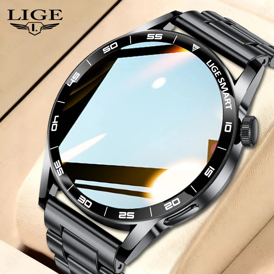 LIGE 2025 New Smartwatch Men For Android iOS Phone 1.38" HD Bluetooth Call Heart Rate Monitor Waterproof Sport Smart Watch Women