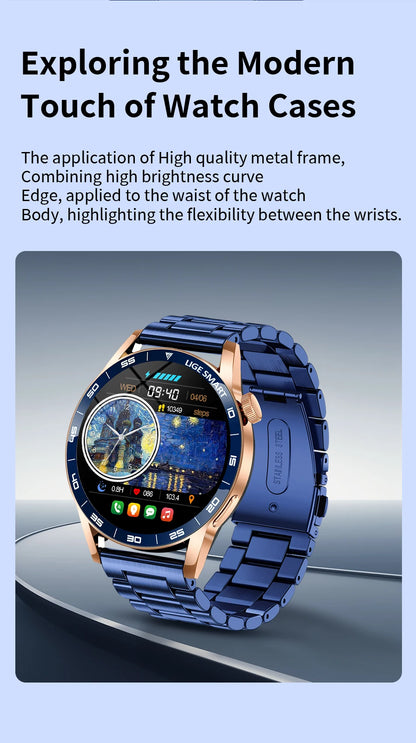 LIGE 2025 New Smartwatch Men For Android iOS Phone 1.38" HD Bluetooth Call Heart Rate Monitor Waterproof Sport Smart Watch Women