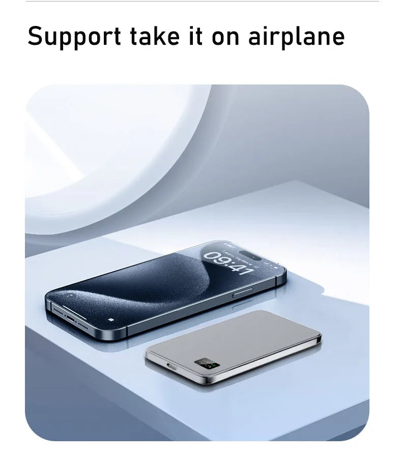 10000mAh Ultra Slim Magnetic Wireless Power Bank PD20W Auxiliary Spare battery For magsafe iphone 16 15 14 13 12 11 pro max F20