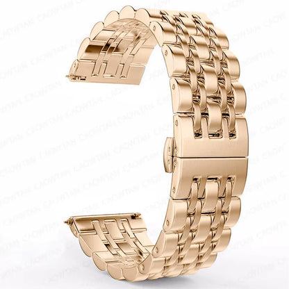 Samsung Galaxy Watch 3 4 5 45mm Gear S3 46mm 42mm Active2 40 44mm Stainless Steel Strap for Amazift BIP 2 GTR