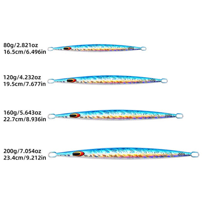 Metal Sea Fishing Jig Lure 200g 160g 100g 80g Switch Fast Sinking Metal Jig Jigging Bait