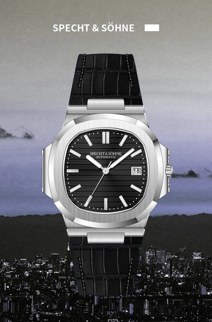 New Specht&Sohne Men's Watches Mechanical Watch Japan Miyota 8215 Movt Rose Gold Stainless Steel Classic 5711 Watch Waterproof